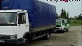 Police colleagues fuck in the truck - sex video porn video