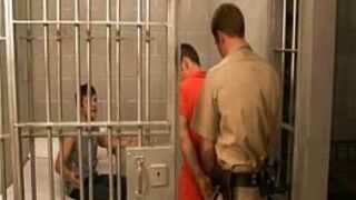 Gays Ari, Trevor and Tucker have sex in jail only on Suite703 porn video